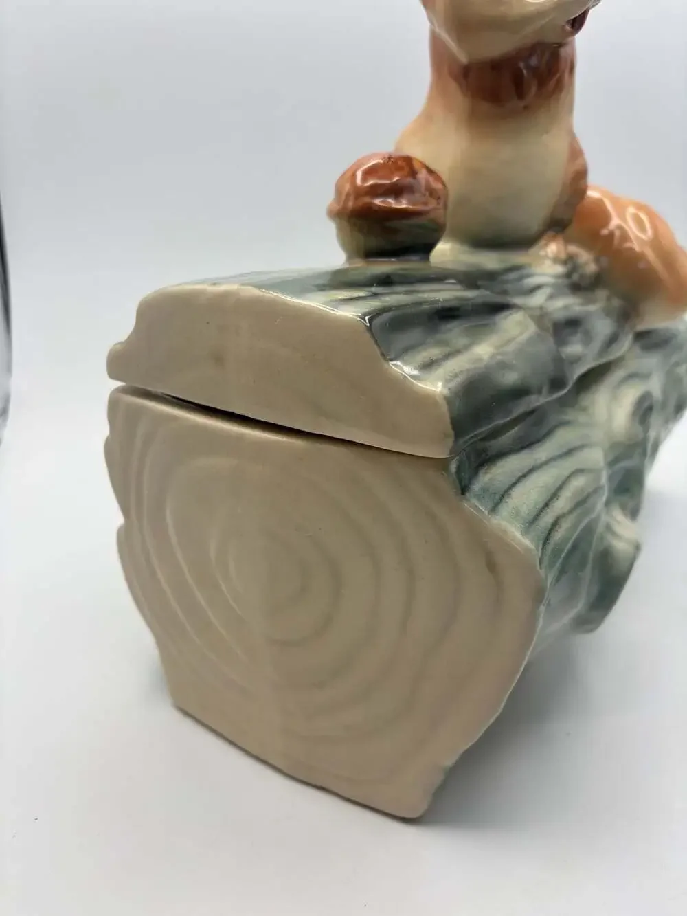 Vintage 1965 Brush McCoy Collector Cookie Jar- Squirrel and Walnut - Antique